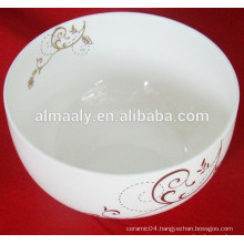 ceramic noodle bowl round edge with beautiful decal